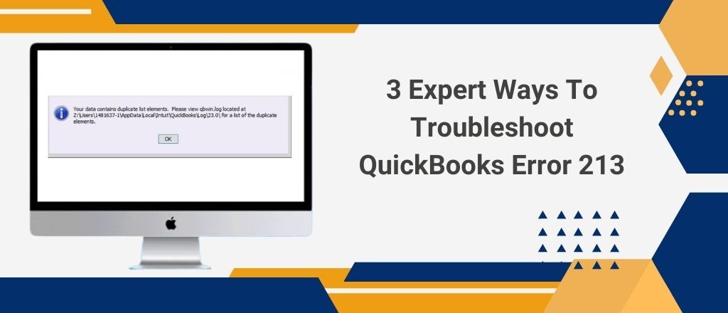 Ways To Troubleshoot QuickBooks Error 213