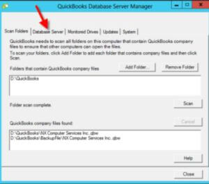 Accessing The QuickBooks Database Server Manager on Your Server