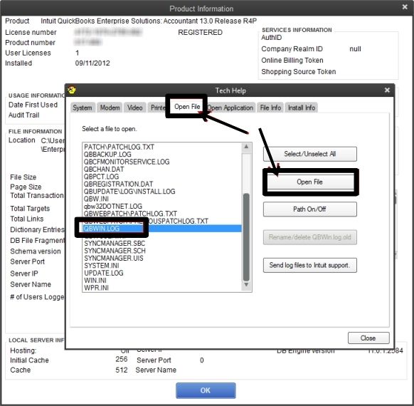 Accessing the Log File in QuickBooks Desktop Application