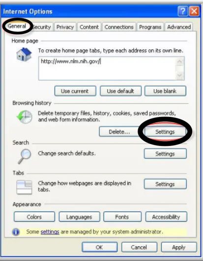 Configuring the Internet Explorer