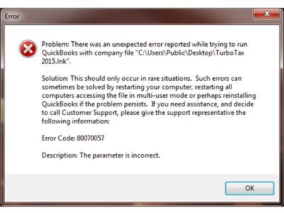 Fixing QuickBooks Error 80070057 