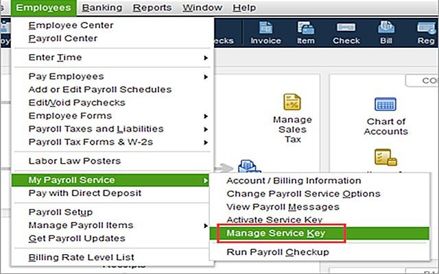QuickBooks Payroll Service Key